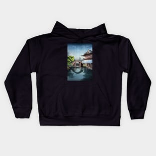 Kameido Tenmangu by Tsuchiya Koitsu Kids Hoodie